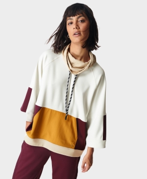 Sweaty Betty Mix It Up Colourblock Sweatshirt Damen Weiß Mehrfarbig | KIHZR5218
