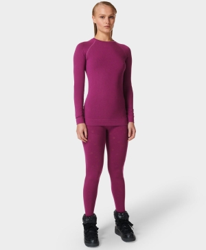Sweaty Betty Modal Dot Jacquard Base Layer Leggings Damen Rosa | WGIOF3674