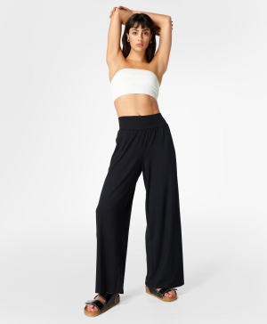Sweaty Betty Modal Weite Leg Hose Damen Schwarz | BDXGO5163