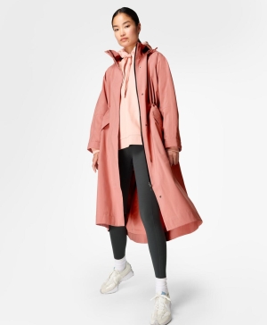 Sweaty Betty Motion Longline Parka Jacke Damen Rosa | XYQZV1583