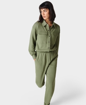 Sweaty Betty Nestle Up Boilersuit Overall Damen Grün | RTWJX0982