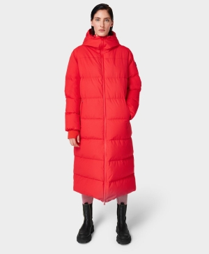 Sweaty Betty Nimbus Down Parka Jacke Damen Rot | BNPSX1820