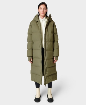 Sweaty Betty Nimbus Down Parka Jacke Damen Grün | JPLTM3079