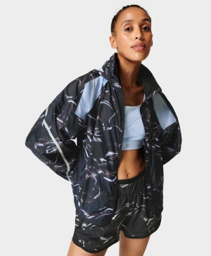 Sweaty Betty Pack Away Jacke Damen Schwarz | TJLBS5943