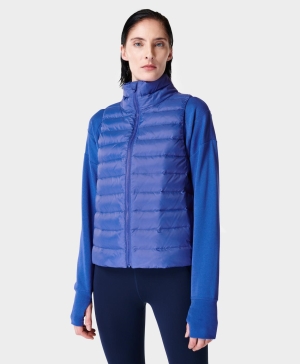 Sweaty Betty Pathfinder Packable Weste Damen Blau | MPJQG2017