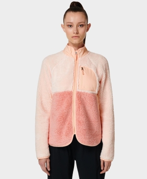 Sweaty Betty Pennine Zip Up Sweatshirt Damen Rosa | CYPME5382