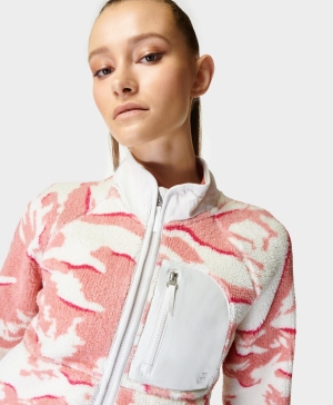 Sweaty Betty Pennine Zip Up Sweatshirt Damen Rosa | PAINB0985