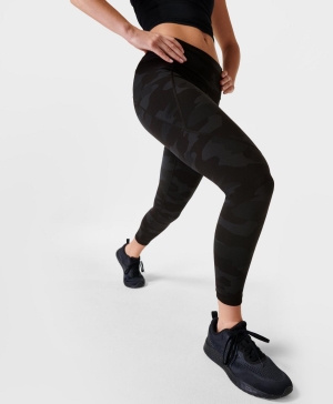 Sweaty Betty Power 7/8 Workout Leggings Damen Schwarz Camouflage | LEQOW3657