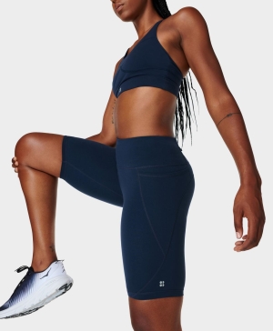 Sweaty Betty Power 9" Biker Kurze Hose Damen Navy Blau | LCRGQ2307
