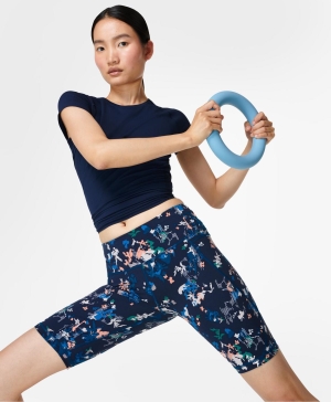 Sweaty Betty Power 9" Biker Kurze Hose Damen Blau | PRJHV8791