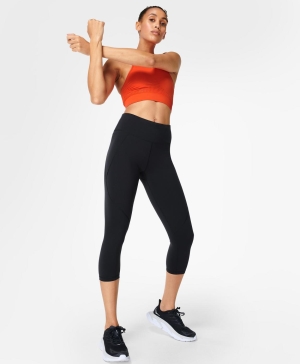 Sweaty Betty Power Cropped Workout Leggings Damen Schwarz | GPVDT7359