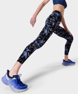 Sweaty Betty Power High-Waisted 7/8 Workout Leggings Damen Blau Grau | HOENT5076