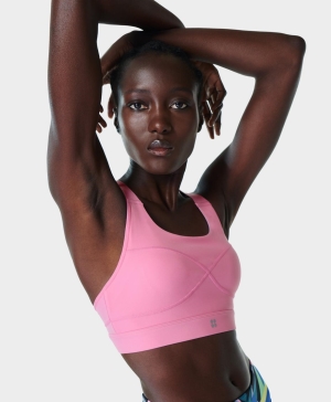 Sweaty Betty Power Medium Support Sports BHs Damen Rosa | NKOMS1098
