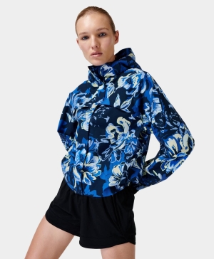 Sweaty Betty Pro Light Cropped Lauf Jacke Damen Blau | QLVST9453