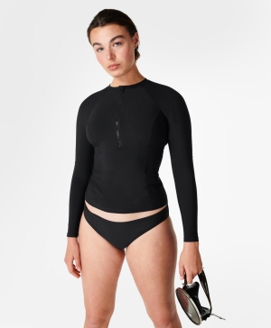 Sweaty Betty Seascape Xtra Life Rash Bademode Damen Schwarz | SPWLA5729