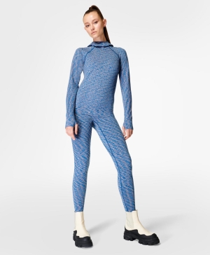 Sweaty Betty Spacedye Base Layer Leggings Damen Tiefesblau | MWJKB2183