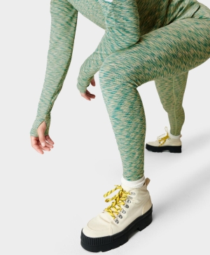 Sweaty Betty Spacedye Base Layer Leggings Damen Grün | NGJPL8409