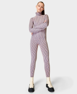 Sweaty Betty Spacedye Base Layer Leggings Damen Rosa | UFPMZ3568
