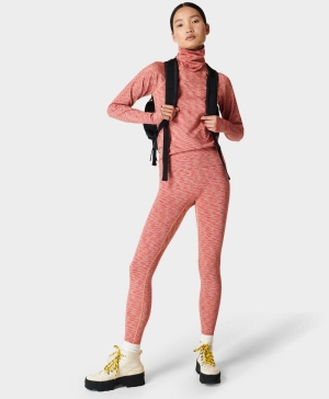 Sweaty Betty Spacedye Funnel Neck Base Layer Long Sleeve Damen Rosa | TMXOJ4380