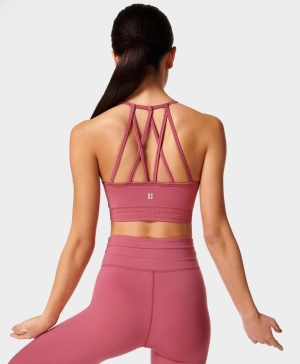 Sweaty Betty Spirit Reformed Yoga BHs Damen Rosa | RJBMU0934