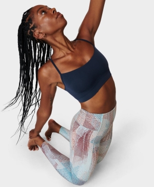 Sweaty Betty Spirit Restored Yoga BHs Damen Navy Blau | HTAMI3106