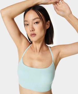 Sweaty Betty Spirit Restored Yoga BHs Damen Blau | SJURC1365