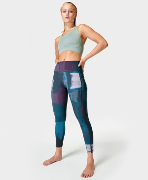 Sweaty Betty Super Sculpt 7/8 Workout Leggings Damen Blau | AYNVT6470