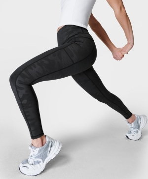 Sweaty Betty Super Sculpt Emboss Yoga Leggings Damen Schwarz Camouflage | ZTGPH0634