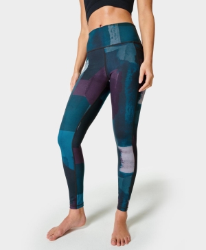 Sweaty Betty Super Sculpt Workout Leggings Damen Blau | QVRFE3791