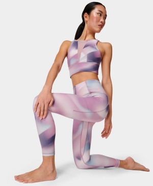 Sweaty Betty Super Soft 7/8 Yoga Leggings Damen Rosa | SNTXP2196