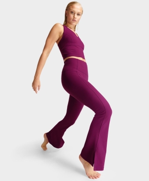 Sweaty Betty Super Soft Flare Yoga Trousers Hose Damen Rosa | ROCHP4652