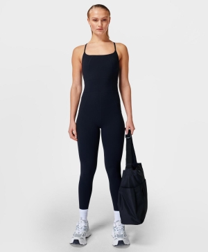 Sweaty Betty Super Soft Full Length Bodysuit Overall Damen Schwarz | ABLJI6082