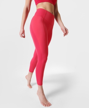 Sweaty Betty Super Soft Gerippt 7/8 Yoga Leggings Damen Rosa | GTXOV4815