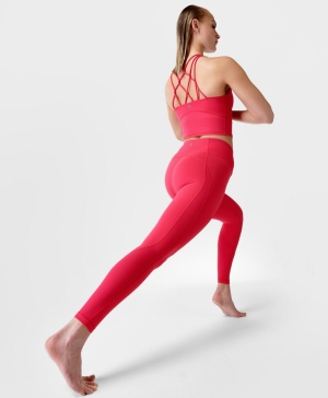 Sweaty Betty Super Soft Gerippt Yoga Leggings Damen Rosa | XHNUV8672