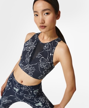 Sweaty Betty Super Soft Mesh Workout BHs Damen Blau | CBSEW8957