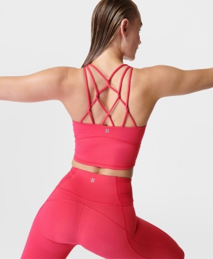 Sweaty Betty Super Soft Riemchen Back Workout Muskelshirt Damen Rosa | FYRVS4285