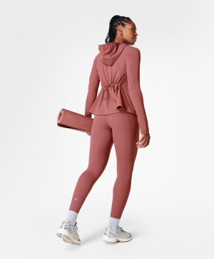 Sweaty Betty Super Soft Workout Zip Up Sweatshirt Damen Lila Rosa | HKOAV5360