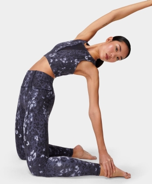 Sweaty Betty Super Soft Yoga Leggings Damen Blau Leopard Grau | WYNDG4251