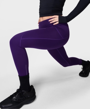 Sweaty Betty Therma Boost 7/8 Lauf Leggings Damen Lila | TCMRJ1602
