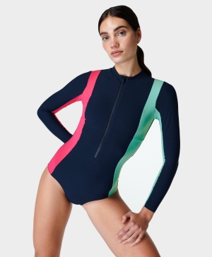 Sweaty Betty Tidal Xtra Life Bademode Damen Navy Blau | EHBZO6530