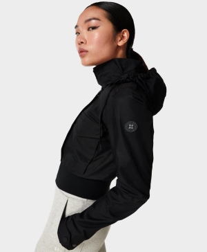 Sweaty Betty Timeless Trench Jacke Damen Schwarz | UCJRH6829