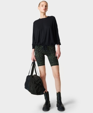 Sweaty Betty Tori Drawstring Long Sleeve Damen Schwarz | KJMVD4256