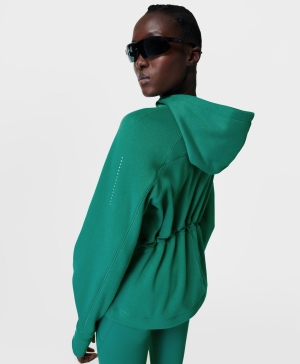 Sweaty Betty Warm Up Hoodie Damen Grün | BKDZJ2069