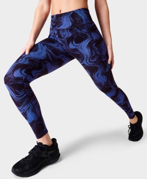 Sweaty Betty Zero Gravity High-Waisted Lauf Leggings Damen Blau | QUEWO7489
