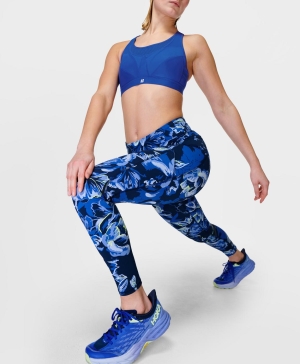Sweaty Betty Zero Gravity High-Waisted Lauf Leggings Damen Blau | WRCKG1052